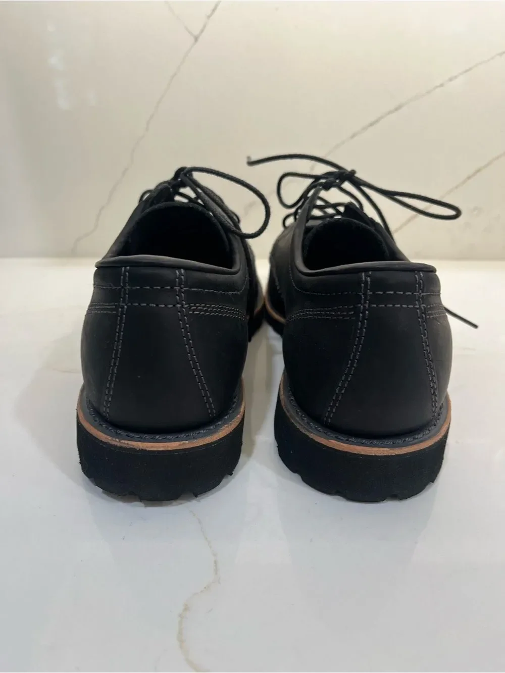 L.L.Bean Leather Vibram Lug Sole Oxford Shoes Men’s 10.5M Rugged Lace-Up NWOT